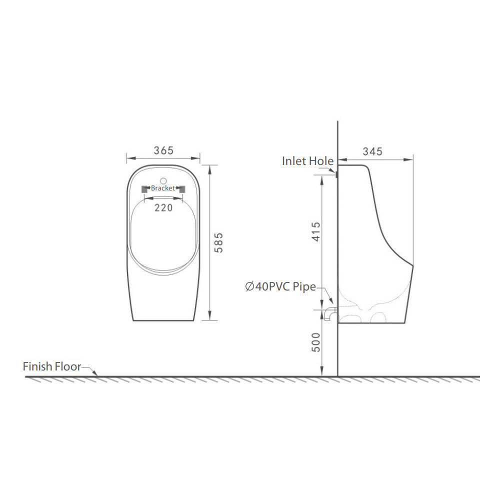 Prince Wall Hung Urinal