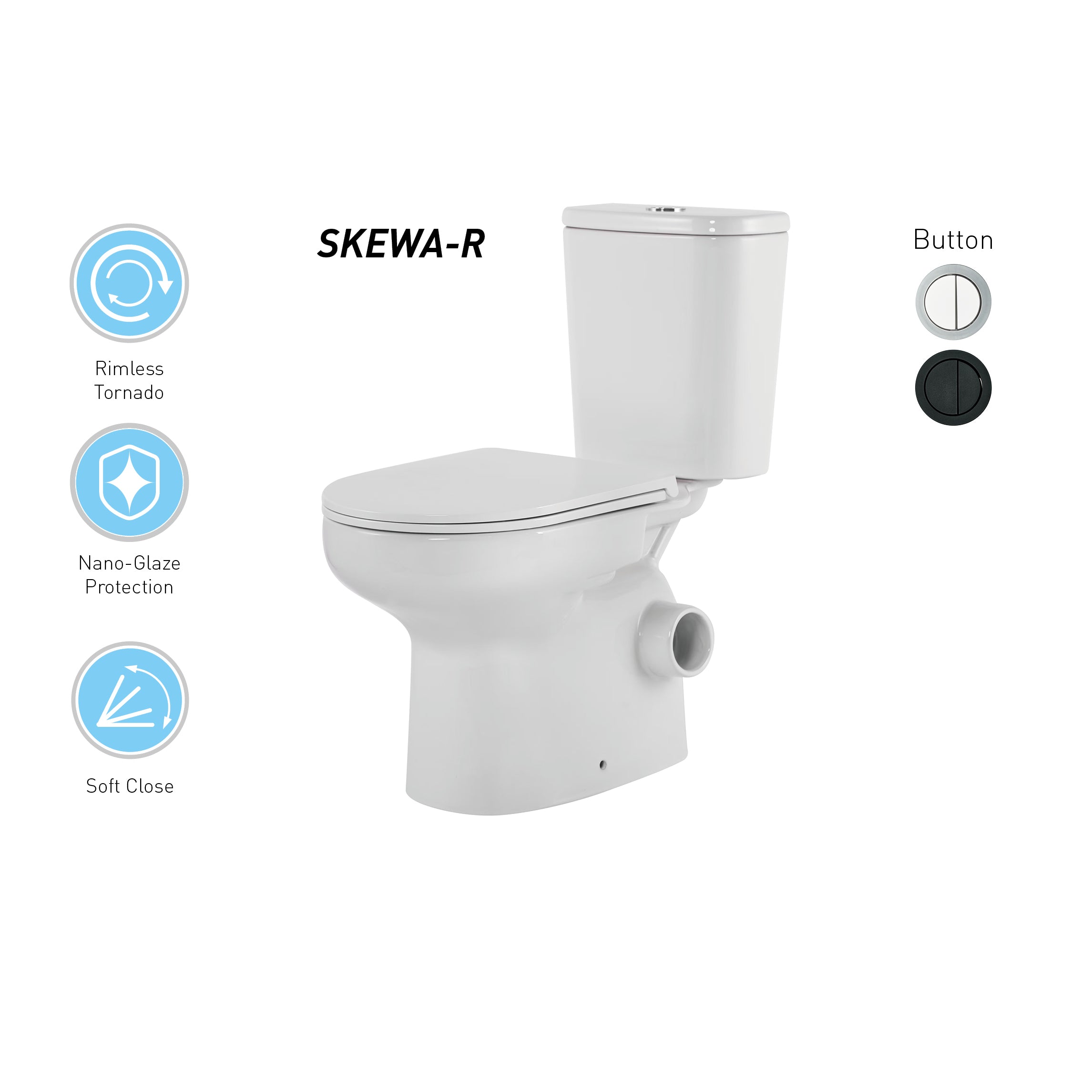 SKEWA Toilet with Button