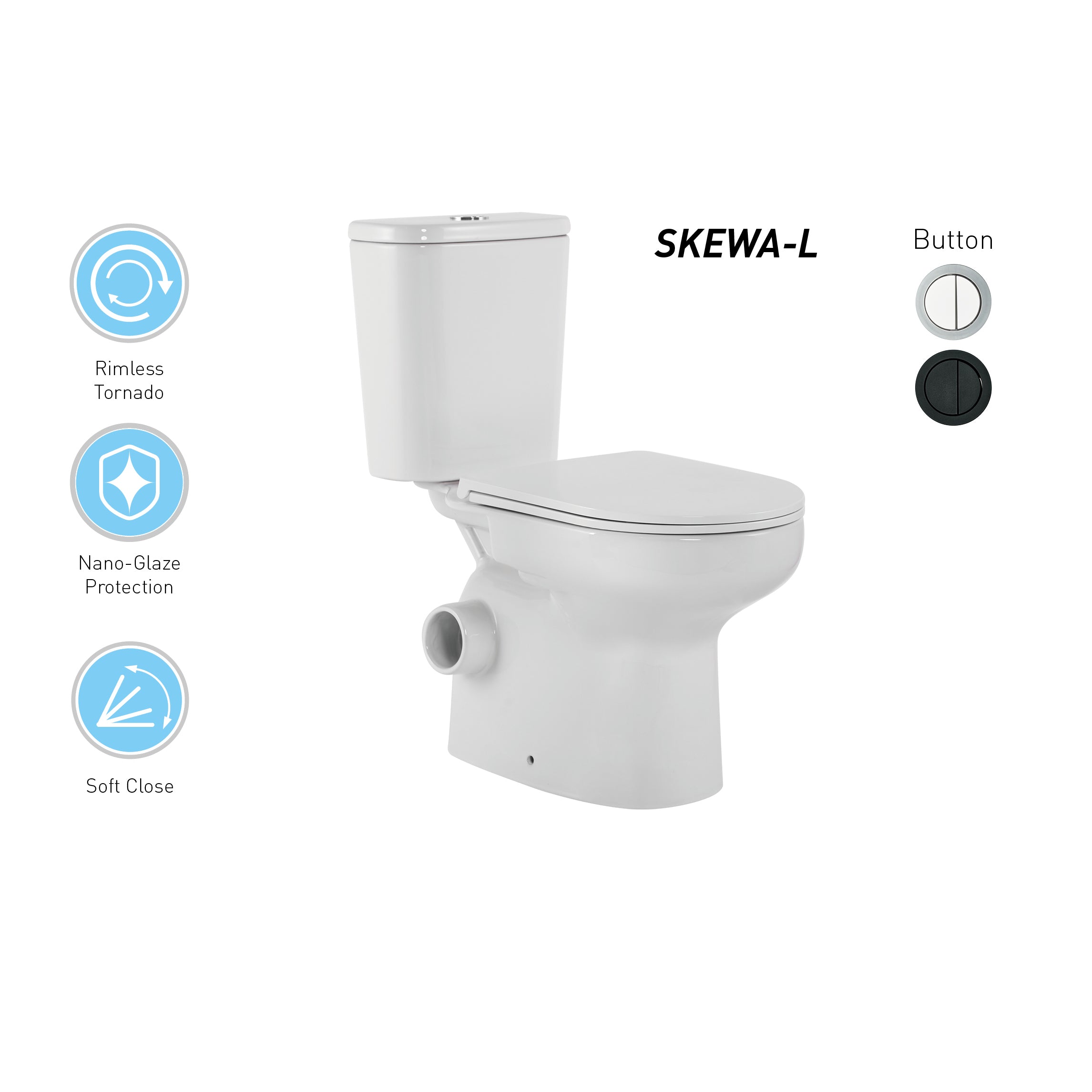 SKEWA Toilet with Button