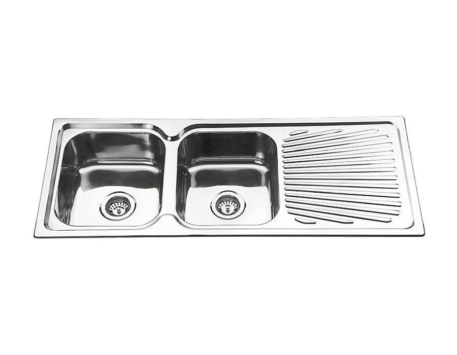 DANTE Square Double Bowl Sink with Tap Hole