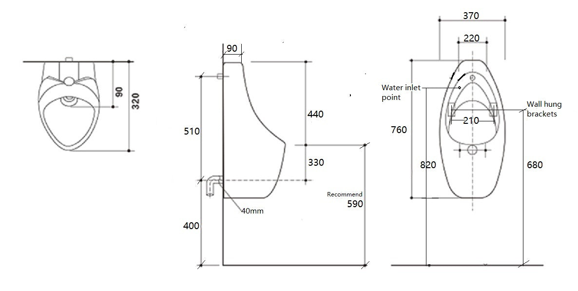 UNICORN Wall Hung Urinal