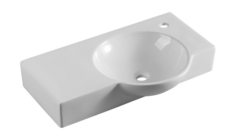 CHLOE wall-hung basin with one tap hole at the right hand corner