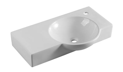 CHLOE wall-hung basin with one tap hole at the right hand corner