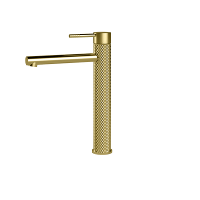Tiara Tower Basin Mixer in Brushed Brass