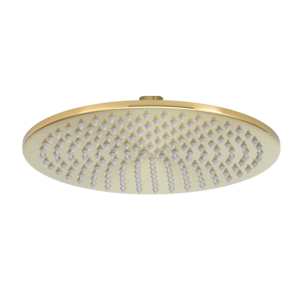 DOCCIA 200mm Round Shower Head Brushed Brass