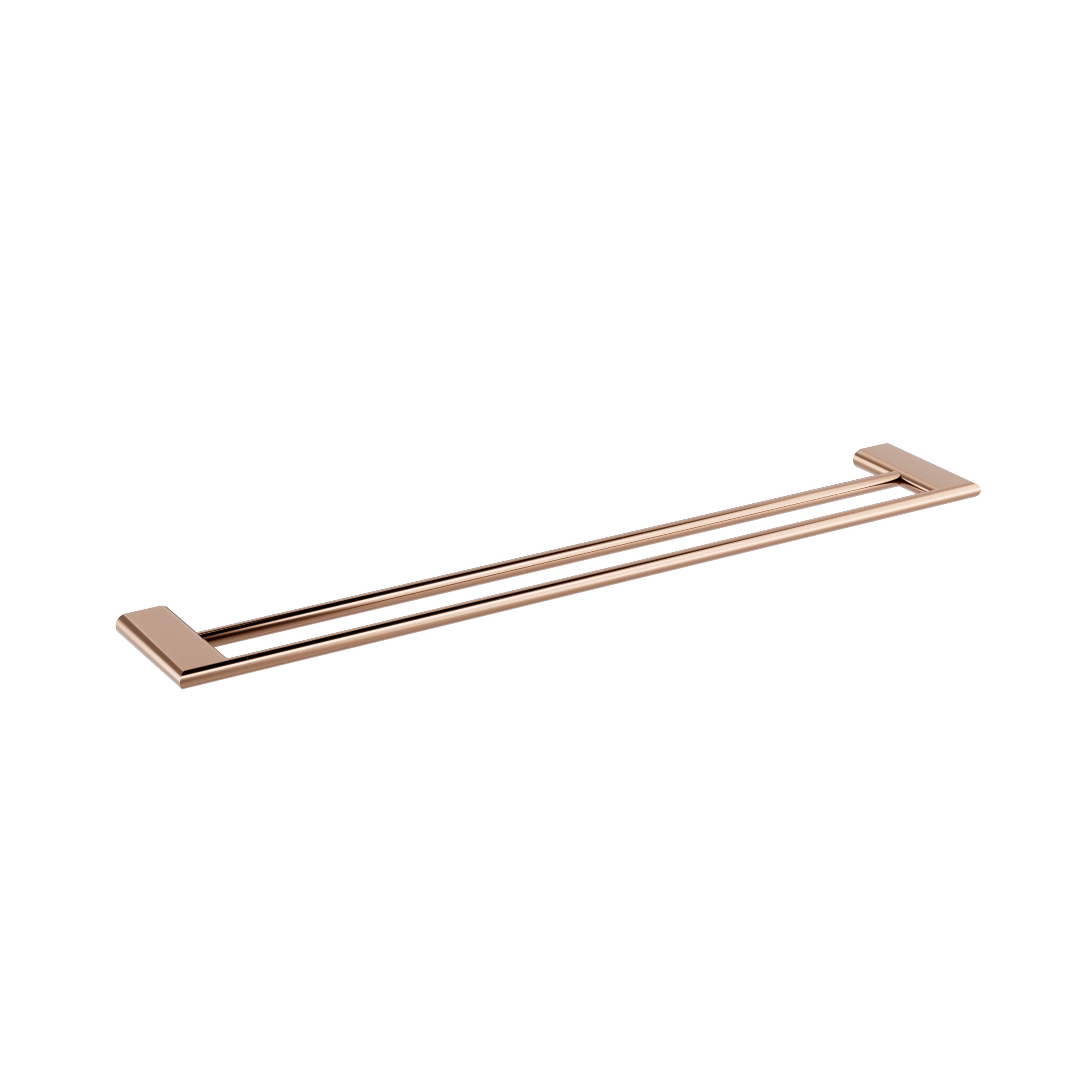 KENZO 750mm Double Towel Rail Champagne Copper