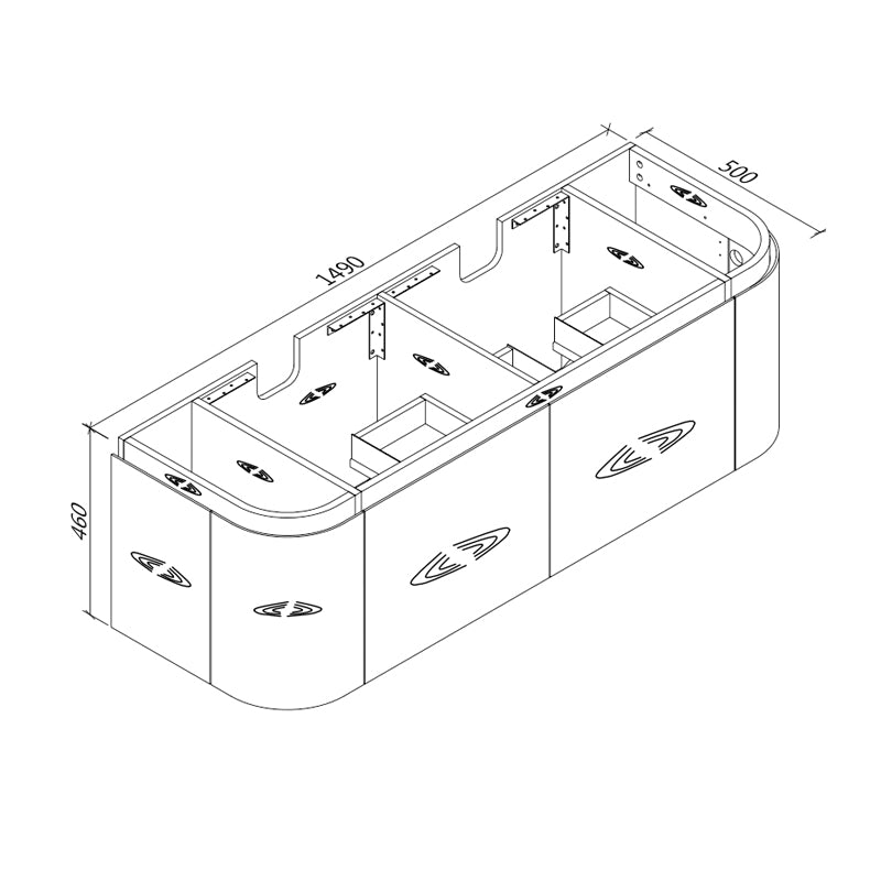 MILAN 1500mm Vanity Wall Hung