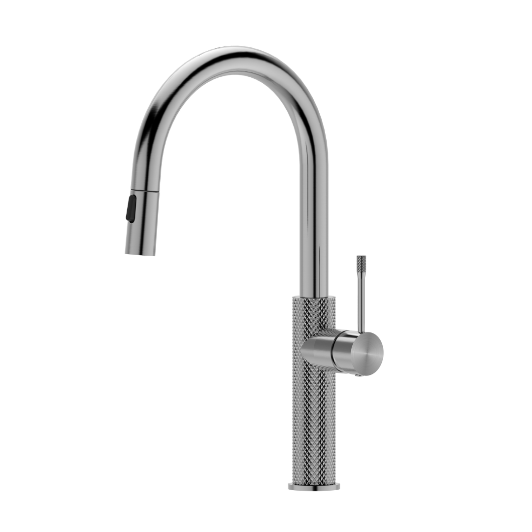 Tiara Sink Mixer with Pull out Spray Brushed Nickel