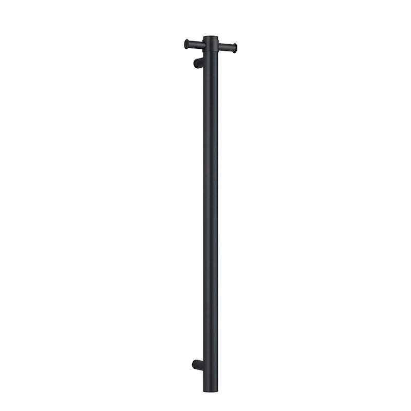 Vertical Heated Towel Bar Matte Black