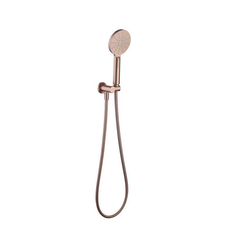 RAINJET Round Shower Head on Bracket Champagne Copper