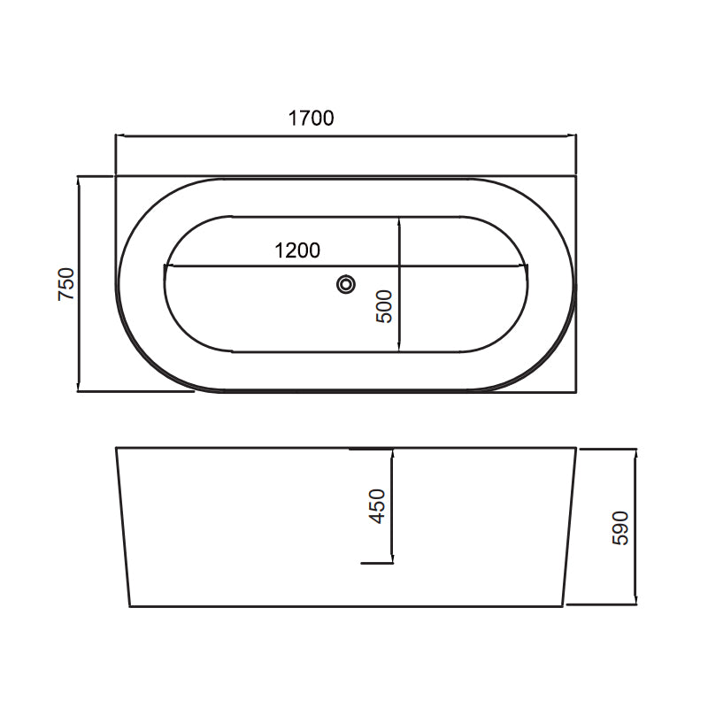 PIAZA Right Hand Free Standing Bath