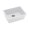 White Granite Quartz Stone Undermount Kitchen Sink Single Bowl 635*470*241mm
