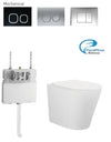 BRAVO-II Rimless in wall cistern toilet suite. R & T cistern, black or chrome button available.