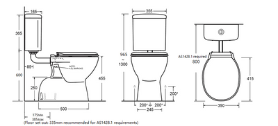 BESTCARE Ceramic cistern and concealed pan toilet