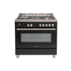 EFS900DBL 90cm Black Dual Fuel Freestanding Oven