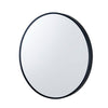 600*40mm Round Black Aluminium Wall Mirror