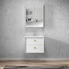 Boston Matte White Plywood Shaving Cabinet 600x800x150 with Copper Free Mirrror