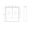 Boston Matte White Plywood Shaving Cabinet 750x800x150 with Copper Free Mirrror