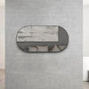 Noosa Oval  Black Metal Frame Mirror 1200X600