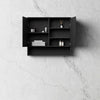 Marlo Matte Black Plywood Shaving Cabinet 900x800x150 With Copper Free Mirror