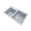 860 x 500 x 205mm Carysil N200 Double Bowl Granite Kitchen Sink Top/Flush/Under Mount