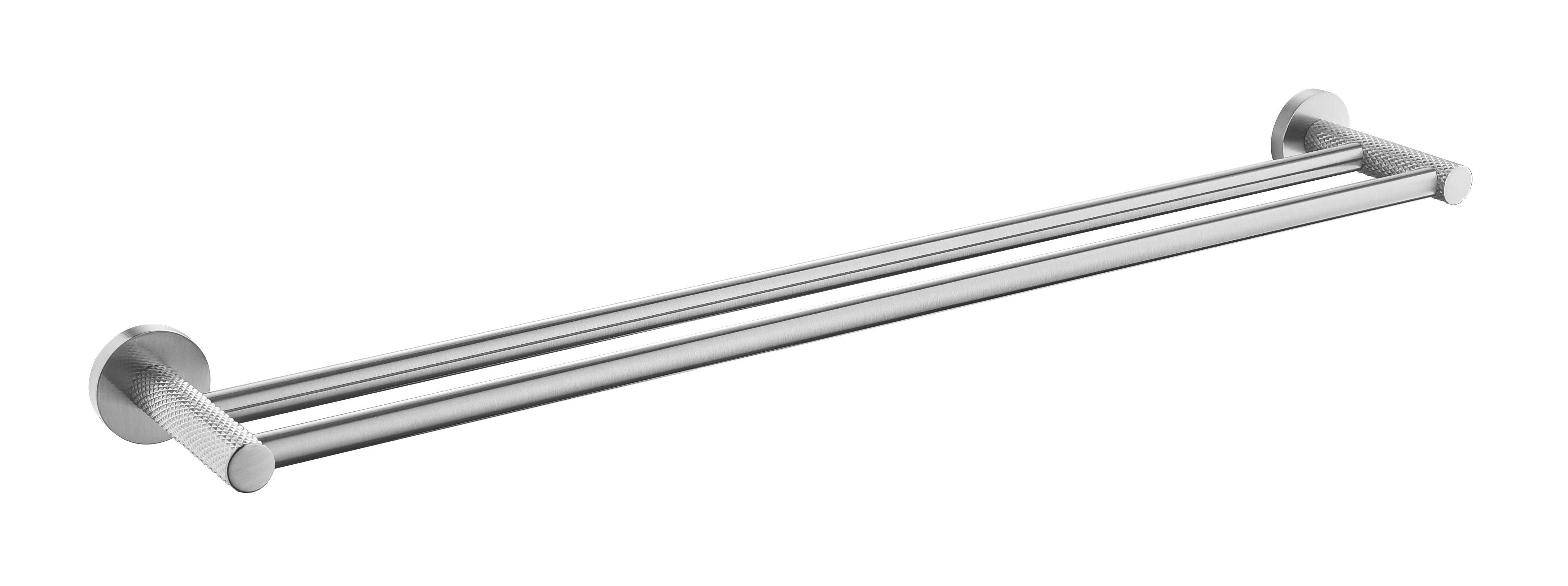 TIARA 750mm Double Towel Rail Brushed Nickel