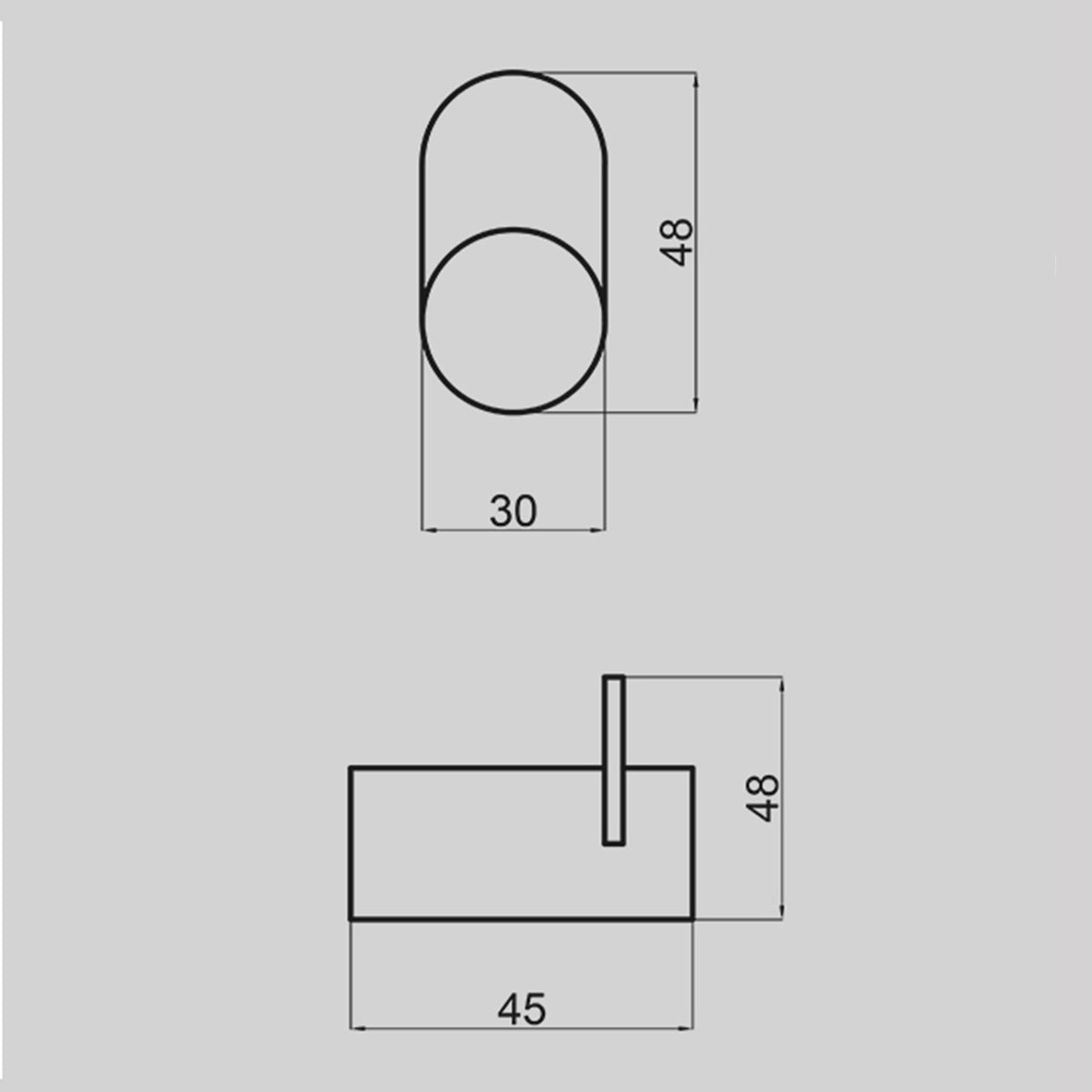 VIVO Singie Robe Hook Brushed Brass