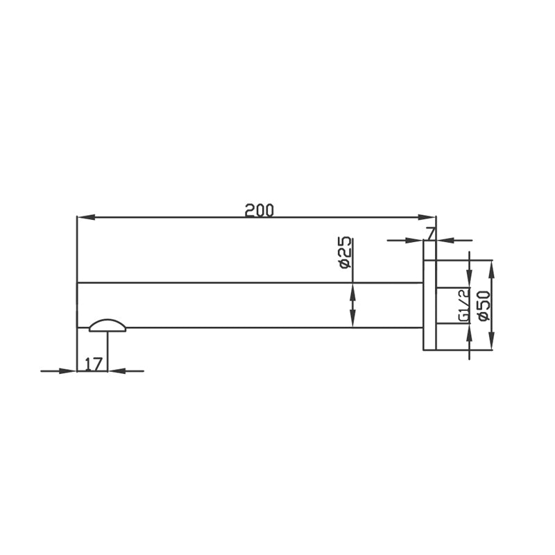 JESS Fixed Bath Spout Brushed Nickel