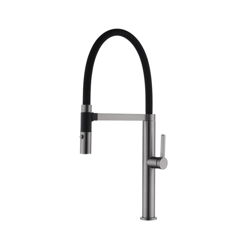 ROMEO Sink Mixer with Black Hose Gun Metal