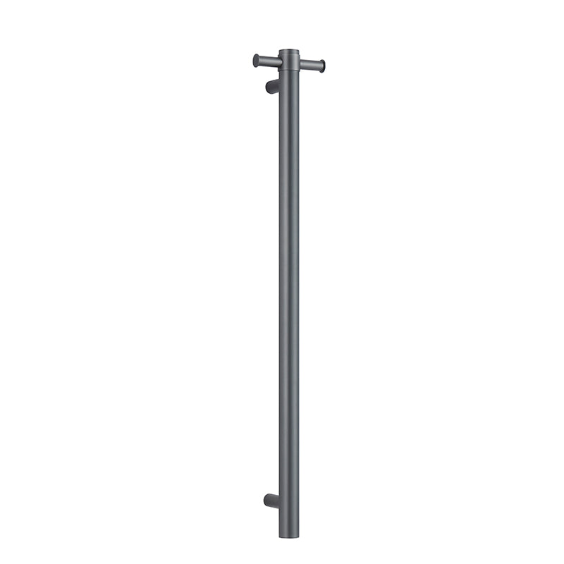 Vertical Heated Towel Bar Gun Metal