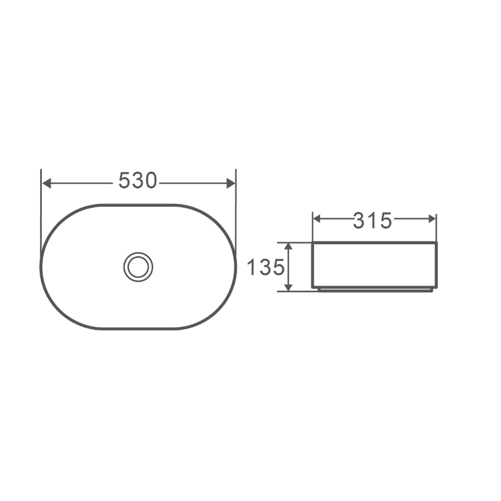 MILAN Above Counter Basin Matte White