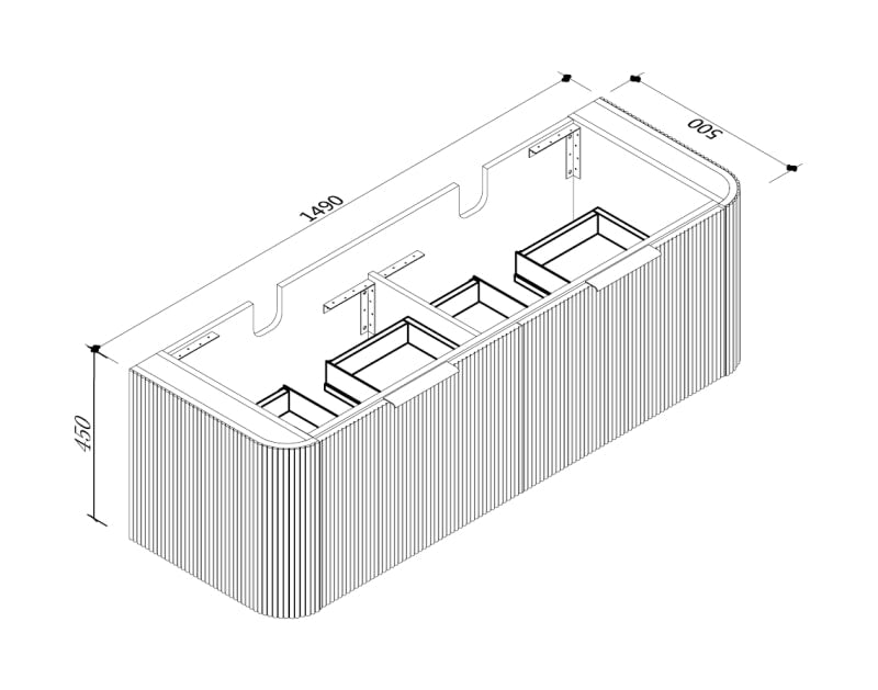 PIAZA 1500mm Wall Hung Vanity