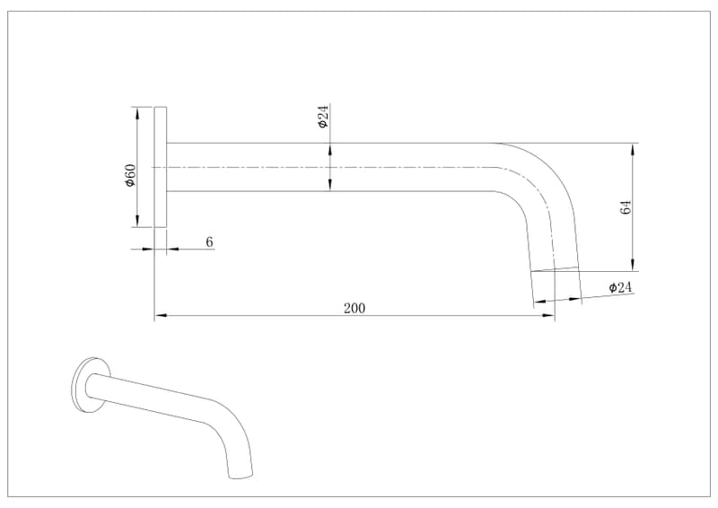 VIVO Curved Spout in Brushed Brass