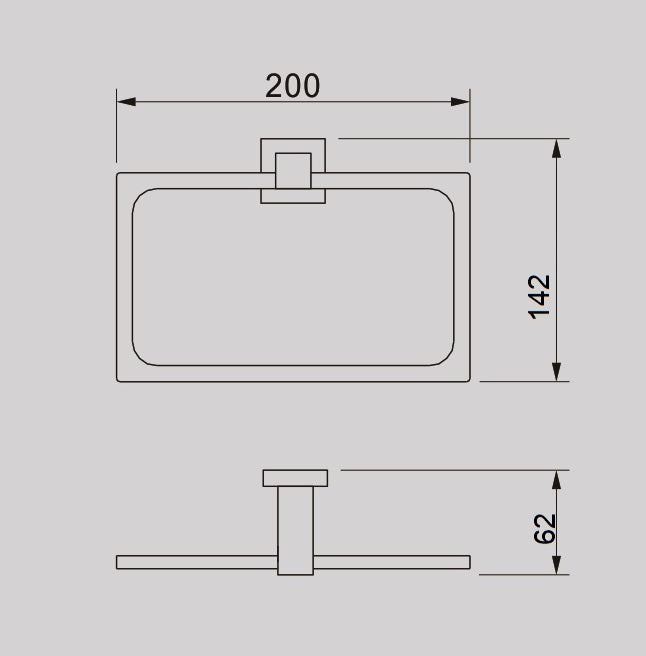 QUBI Towel Ring Matte Black