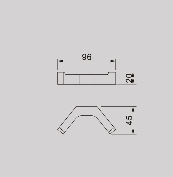 ACQUA Double Robe Hook Chrome