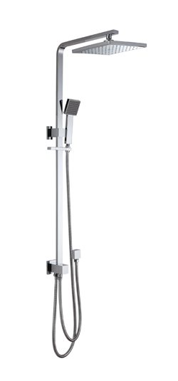 CUBE Multifunction Shower Rail Bottom inlet Chrome