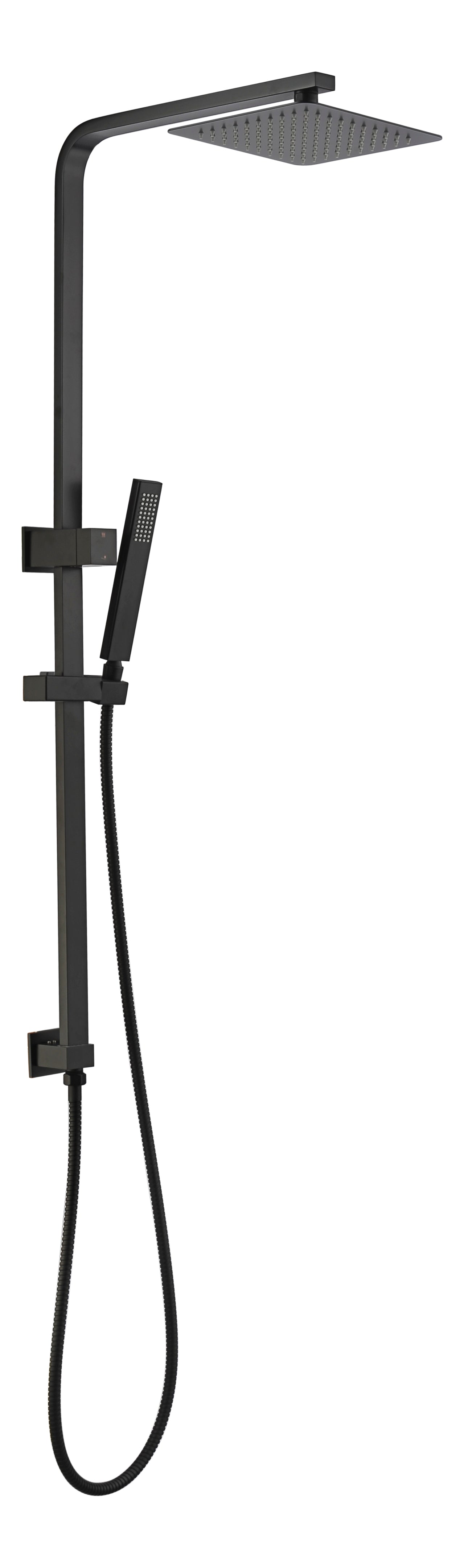 QUBI BLACK Multifunction Shower Rail Matte Black