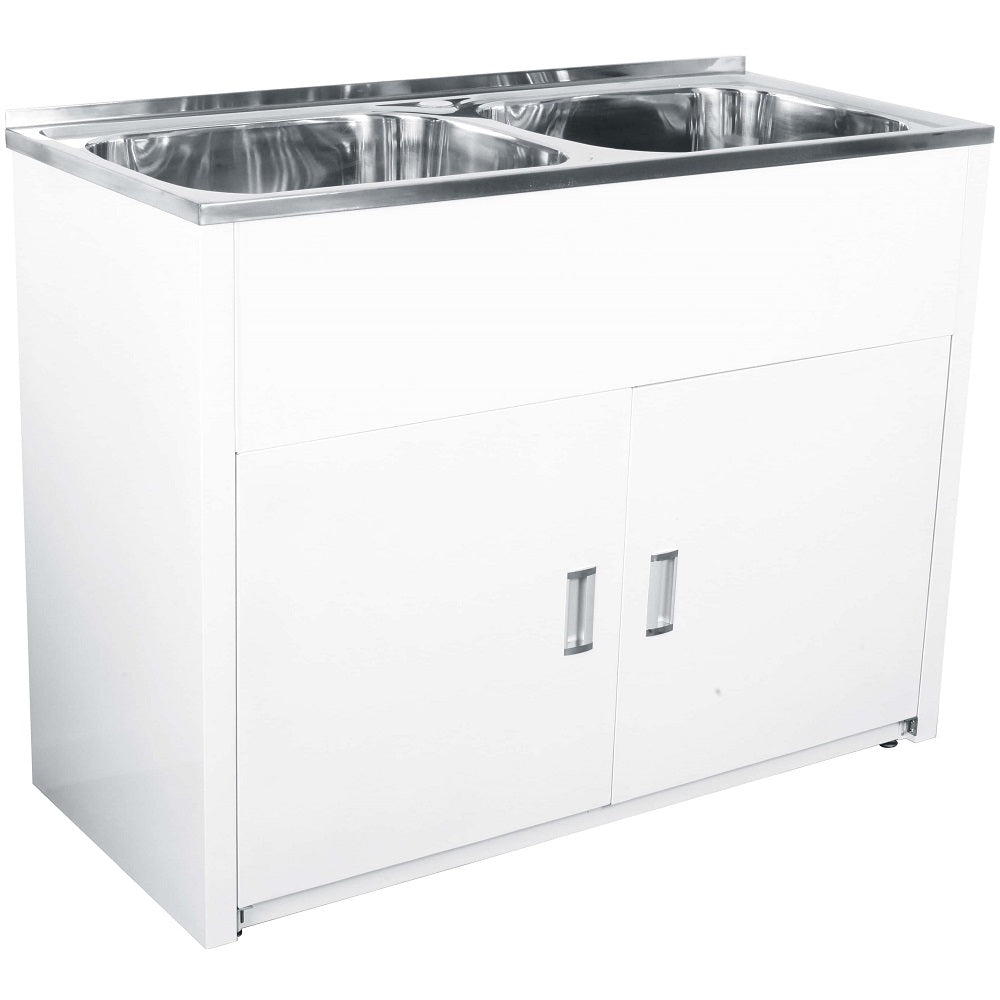 LAVASSA Double Bowl Laundry Trough and Cabinet