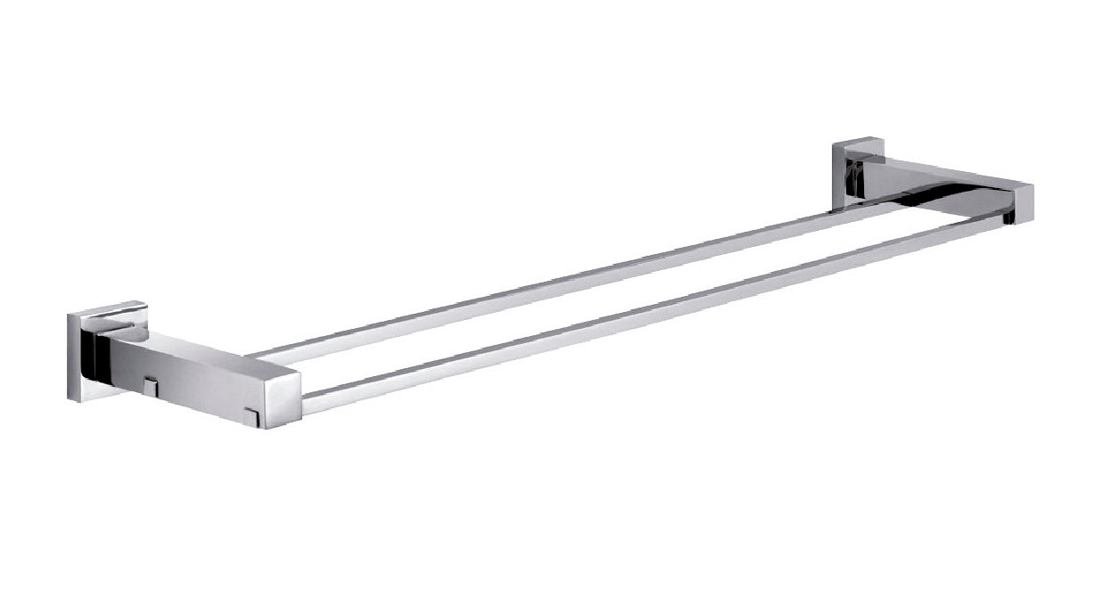 QUBI 750mm Double Towel Rail Chrome