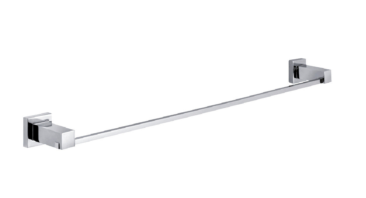 QUBI 600mm Single Towel Rail Chrome
