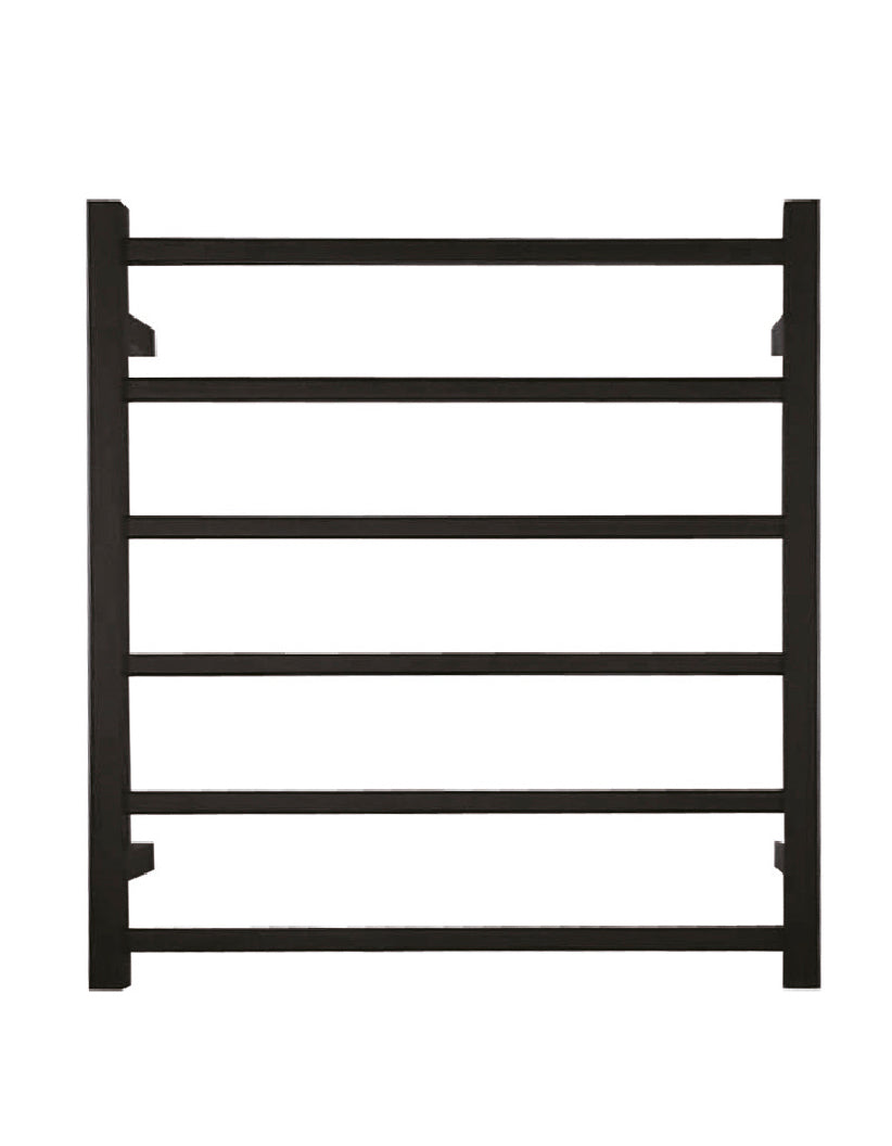 QUBI Square 6 Bar Non Heated Towel Ladder Matte black
