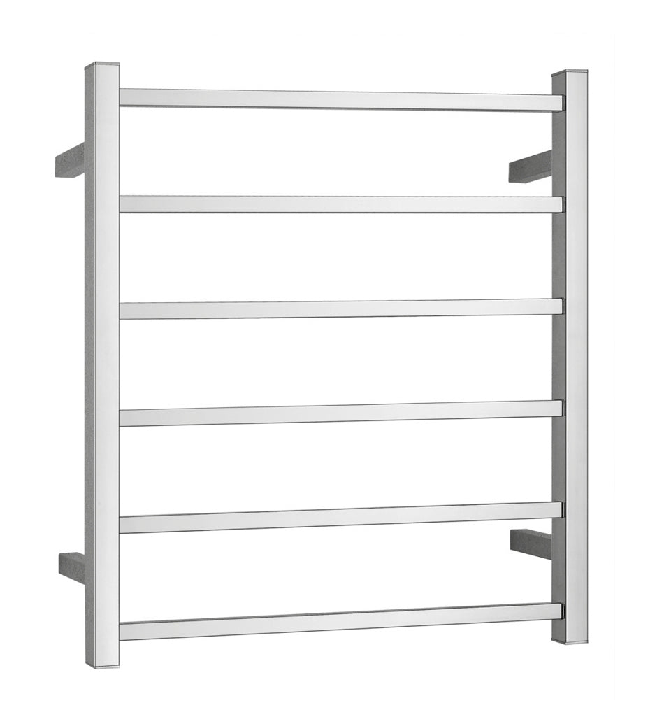 QUBI Square 6 Bar Non Heated Towel Ladder Matte black
