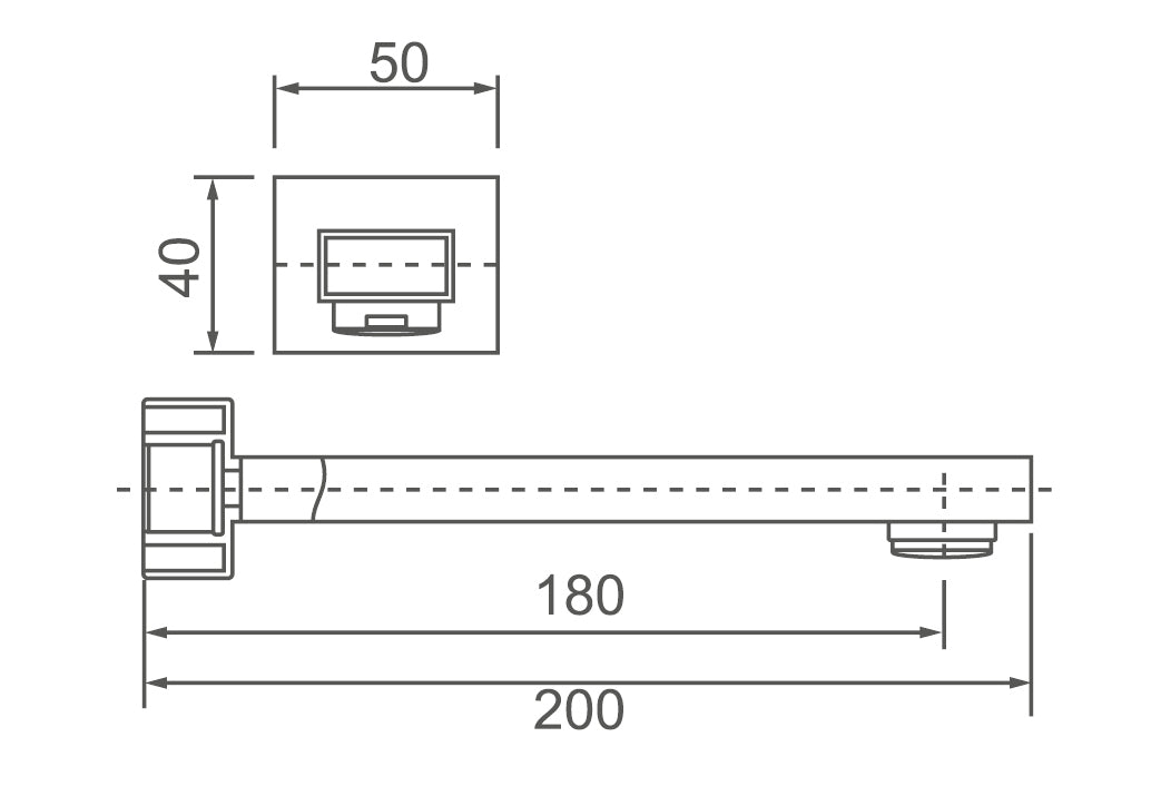 ACQUA Fixed Bath Spout Chrome