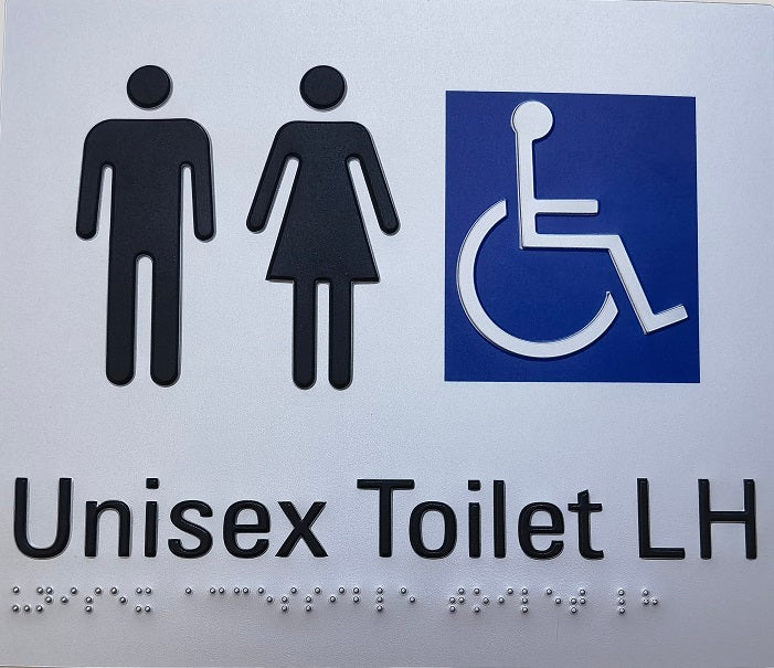 Left Hand Unisex Toilet Sign