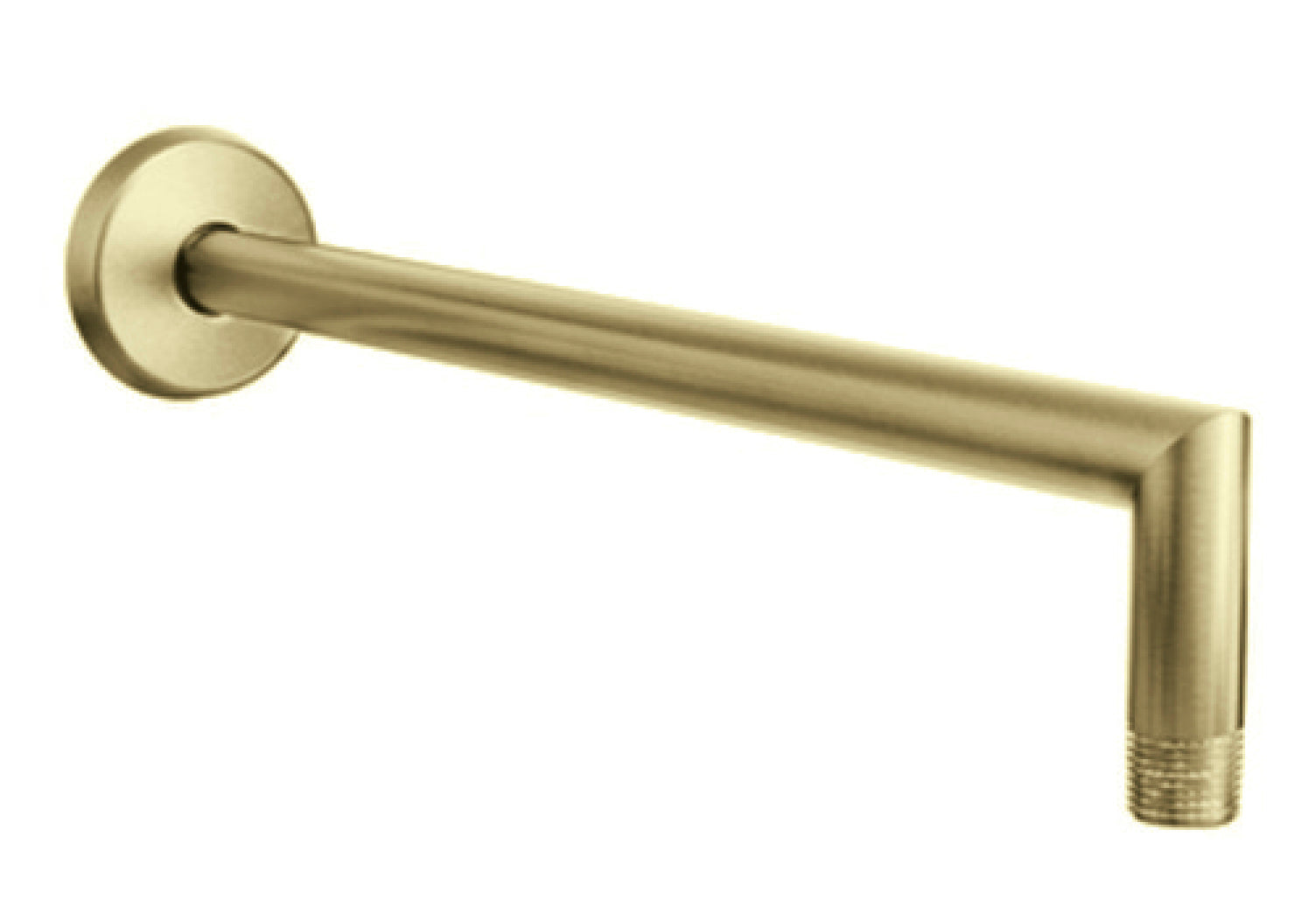 DOCCIA 35cm Round L Shape Shower Arm Brushed Brass