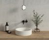 COUNTER TOP  PIAZA Artificial Stone Basin with a fluted exterior