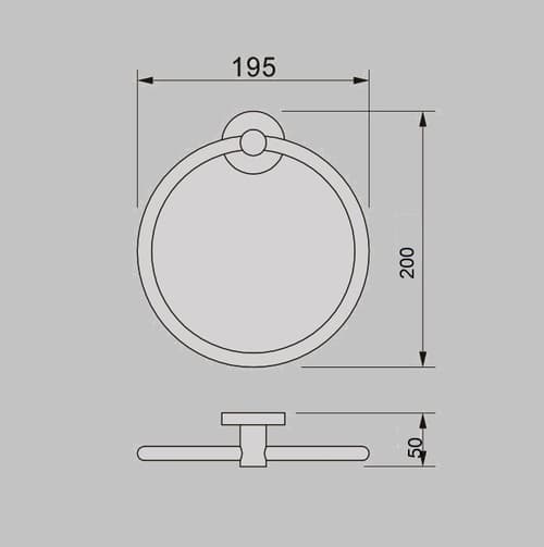 TIARA Towel Ring Brushed Brass
