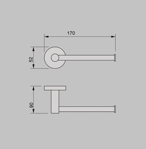 TIARA Toilet Roll Holder Gun Metal