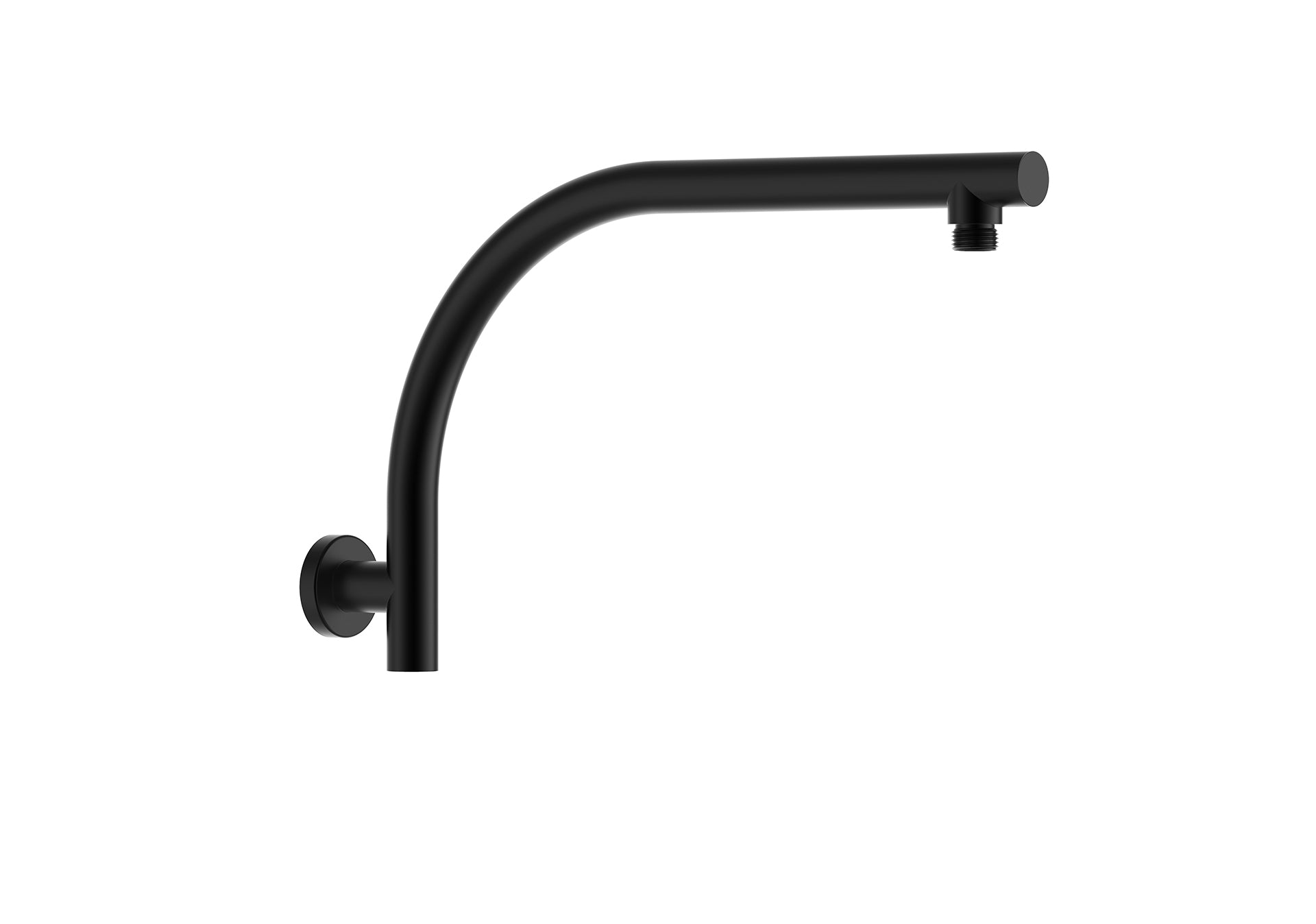 DOCCIA Round Rise Up Shower Arm Matte Black
