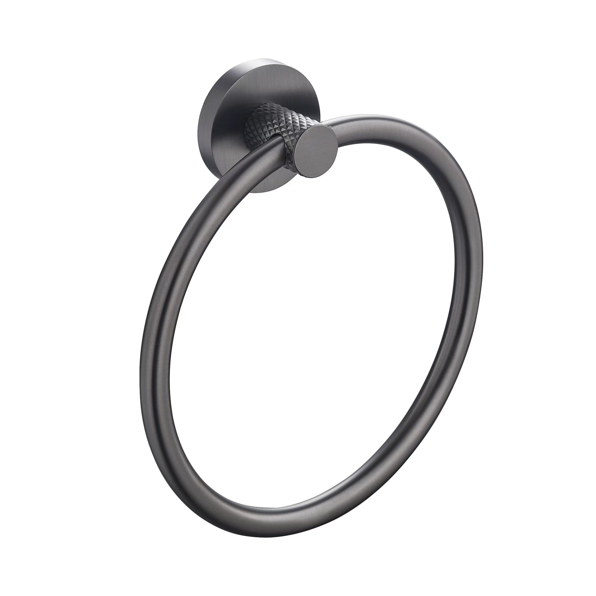 TIARA Towel Ring Gun Metal
